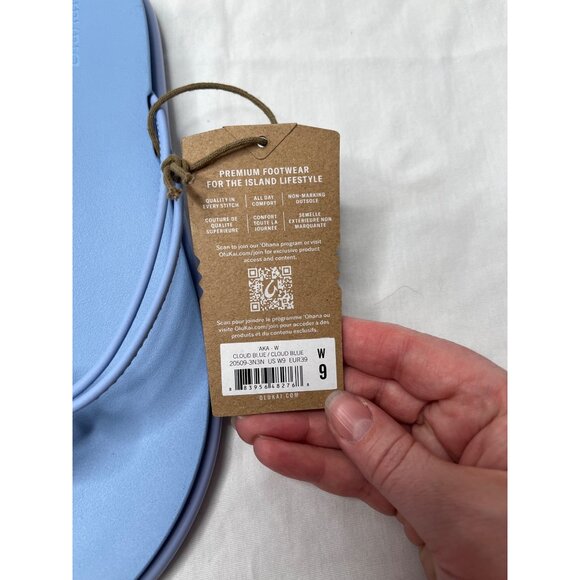 Olukai Womens Aka Cloud Blue Thong Toe Flip-Flops Size 9 - Picture 5 of 8